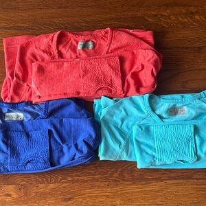 Athleta Women’s Base Layer Long Sleeve Tops | 3-piece Bundle